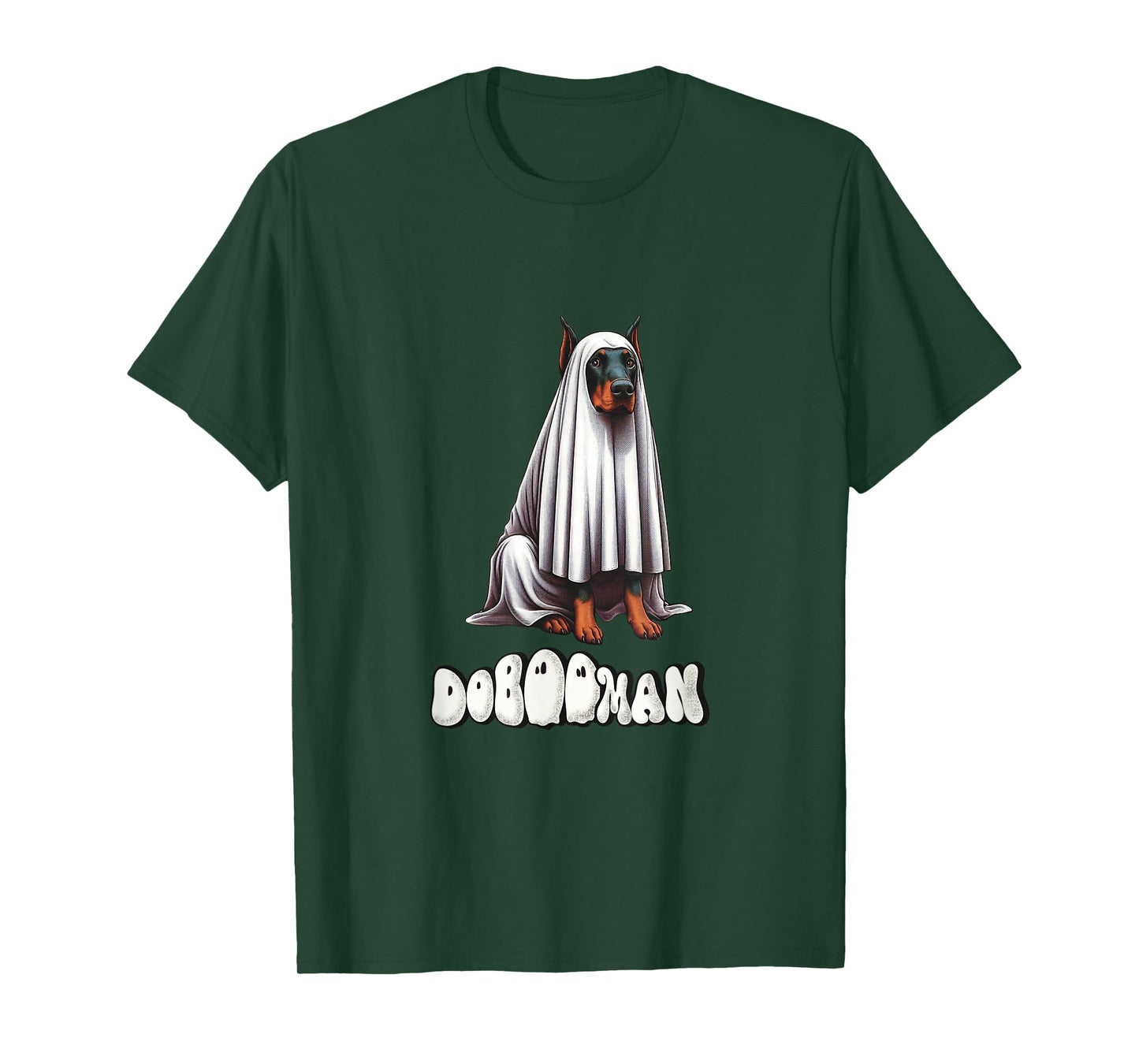 Funny Doberman Halloween Ghost, DoBOOman, Dobie Mom T-Shirt