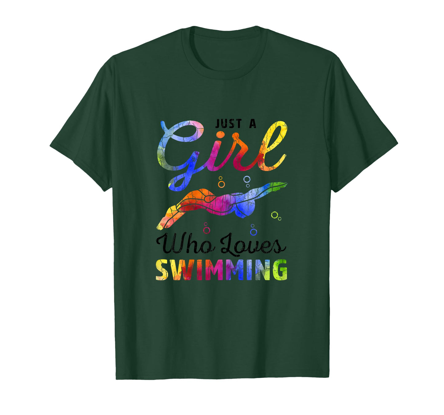 Just A Girl Who Loves Swimming Funny Swimmer Player Graphic T-Shirt