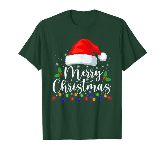 Merry Christmas Family Matching Pajamas Funny Xmas Men Women T-Shirt