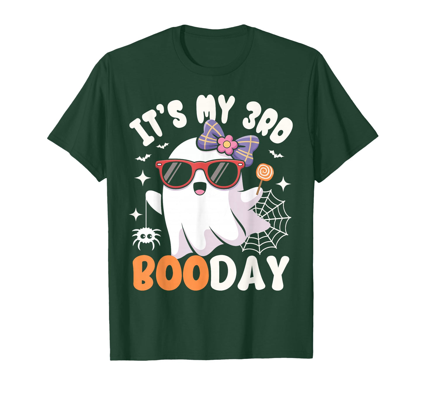 Funny Halloween Birthday Ghost, It's My 3rd Boo Day Girls T-Shirt