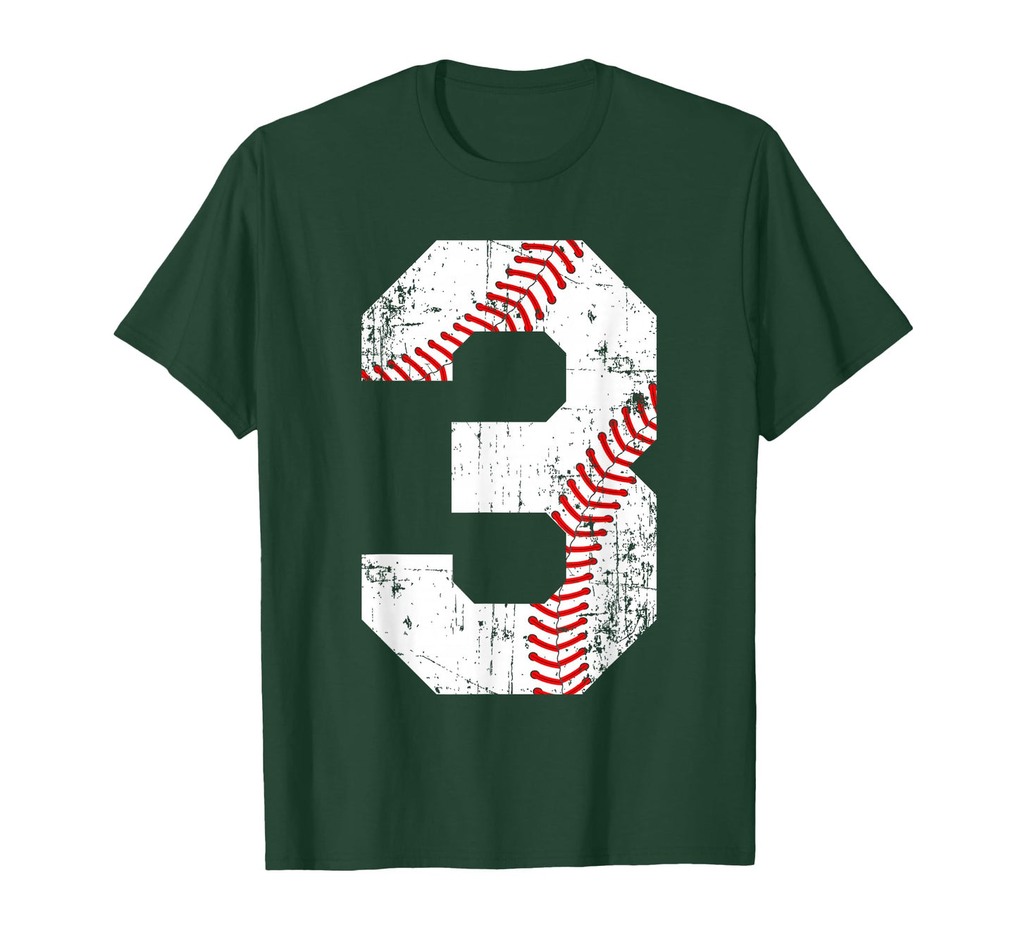 Vintage Baseball 3 Jersey Number T-Shirt