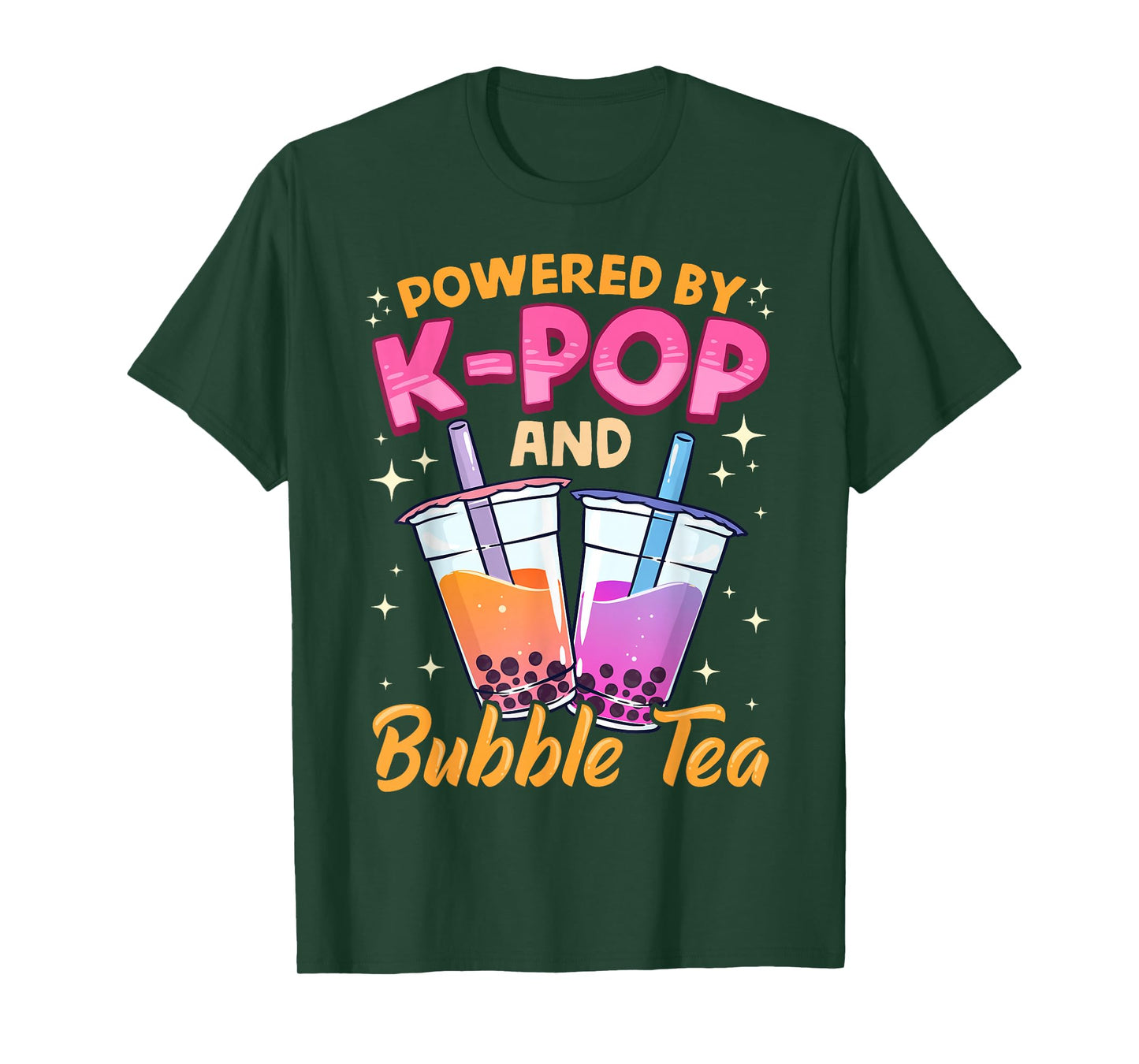 Bubble Tea Boba K-POP Music Lover Korean Milk Matcha Anime T-Shirt