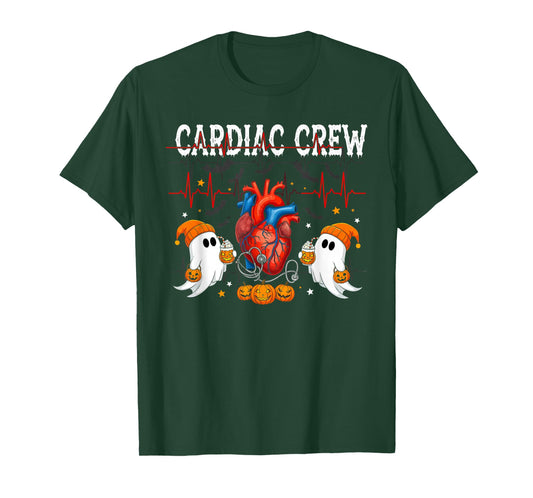 Halloween Cardiac Nurse tee Anatomical Heart Ghosts T-Shirt