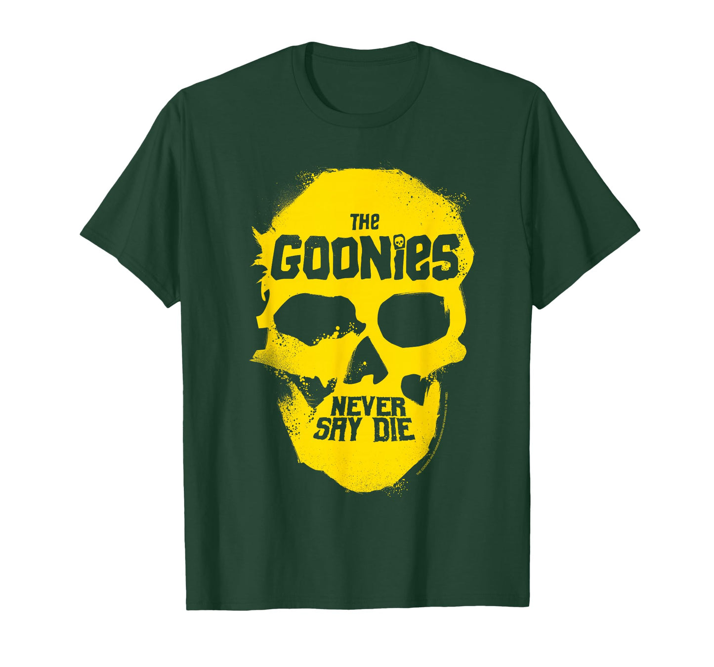 Goonies Never Say Die Yellow Skull T-Shirt