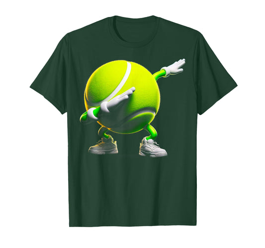 Funny Dabbing Dab Tennis Ball Joke Tee Tennis Player T-Shirt