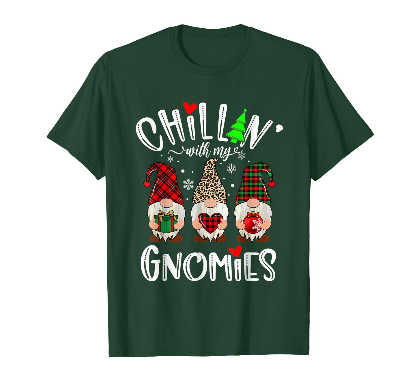 Chillin With My Gnomies Christmas Gnome Family Matching Xmas T-Shirt