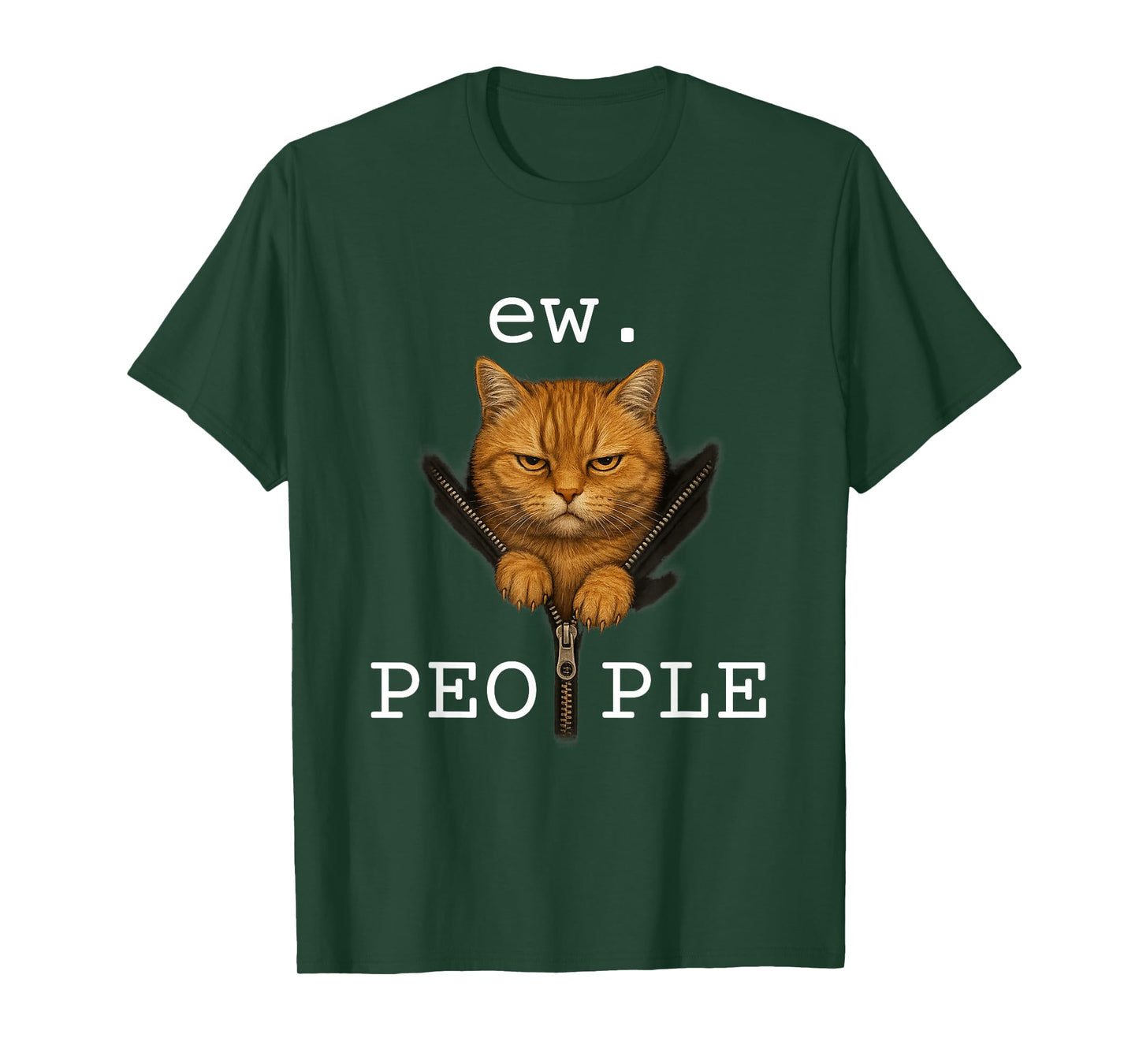 Funny Cat Shirts - Ew People Tabby Cat T-Shirt