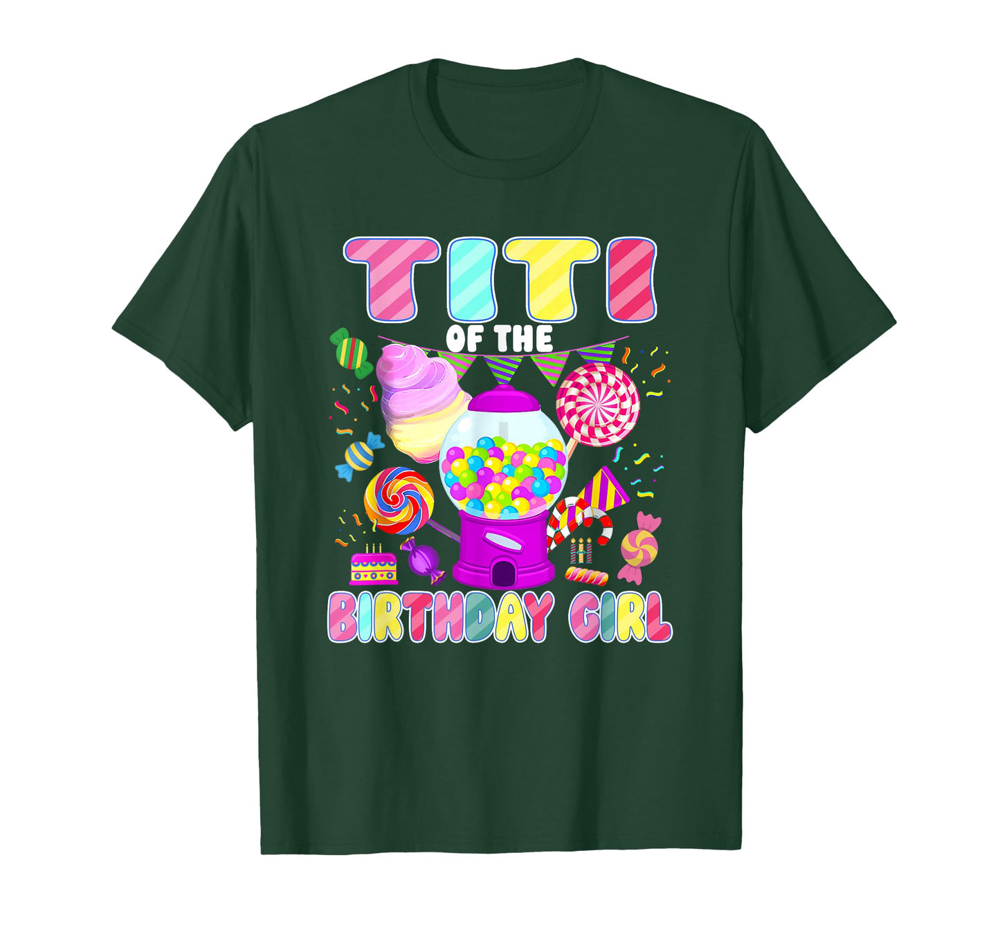 Titi of The Birthday Girl Candyland Matching Family T-Shirt