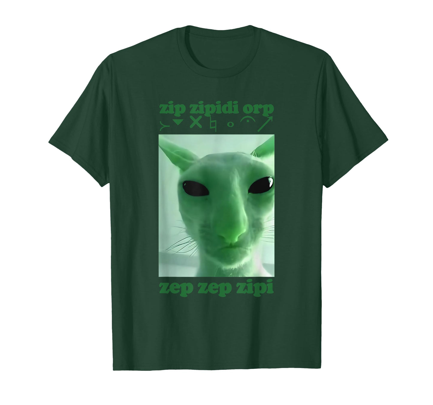 Alien Cat Dank Meme Gnarp Cat Silly Alien Cat Meme T-Shirt