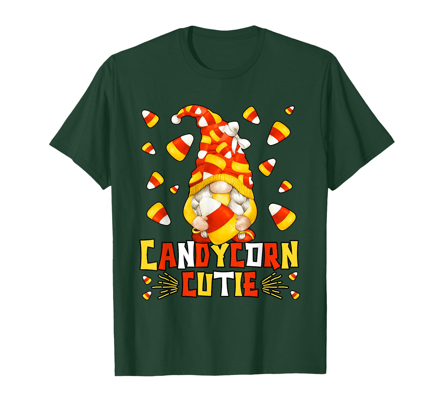 Cute Candy Corn Cutie For Kids & Halloween Candycorn Gnome T-Shirt