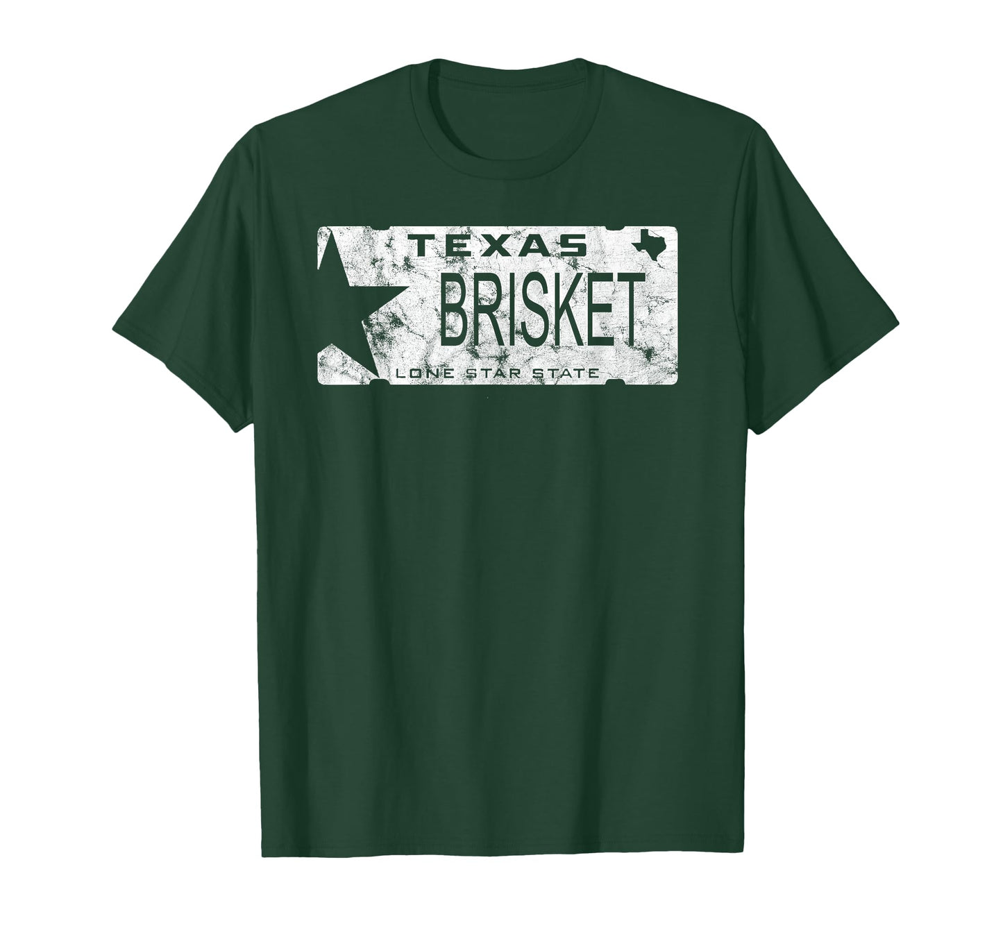 State Of Texas Brisket License Plate BBQ Pitmaster Tshirt T-Shirt