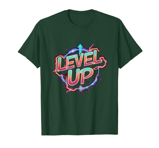 Retro Gaming Level Up Boys Girls Men Women T-Shirt