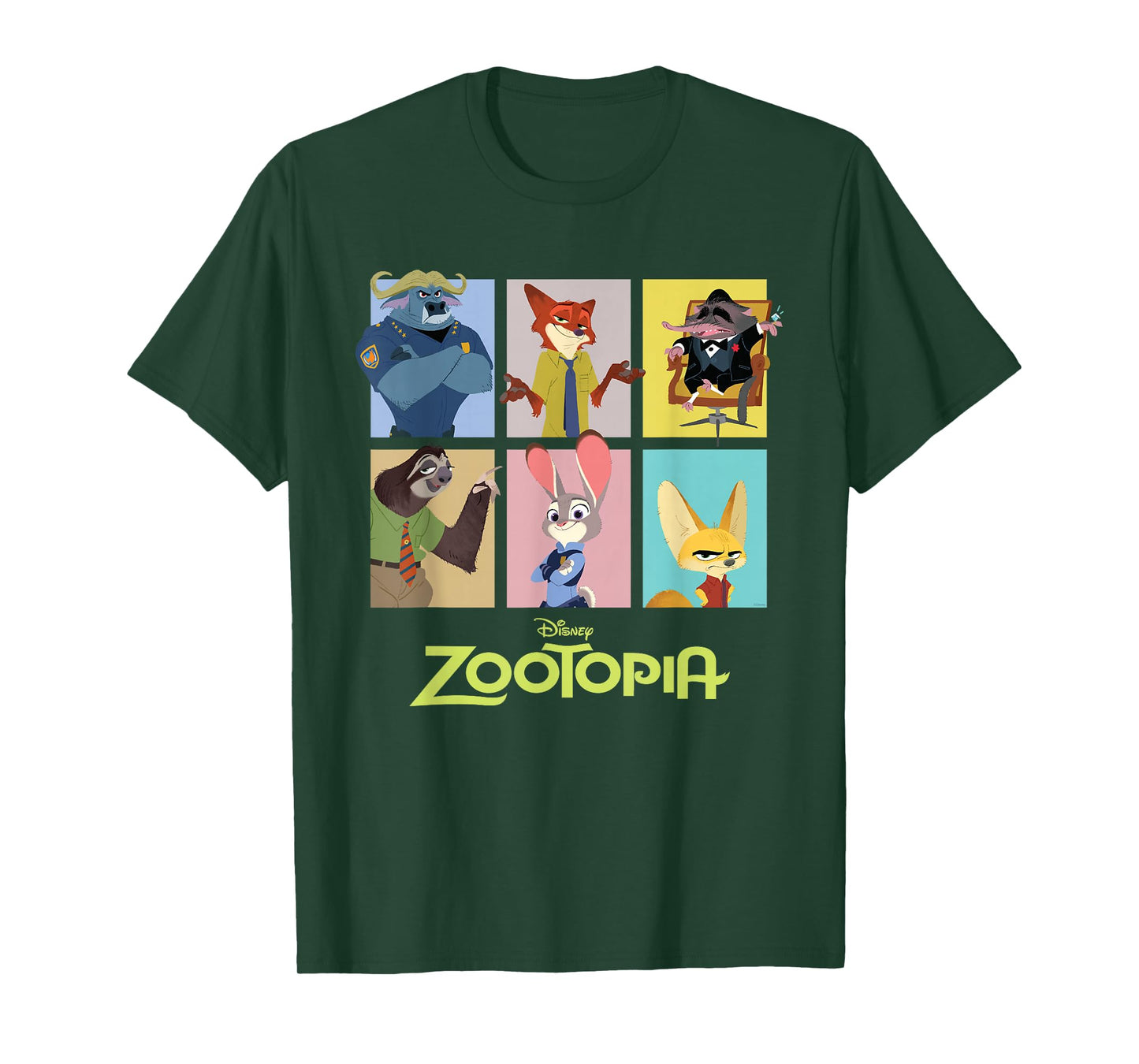 Disney Zootopia Characters Grid T-Shirt