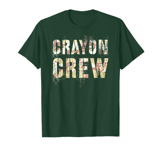 Veteran CRAYON CREW Eater Proud Officer Military Corp Theme T-Shirt