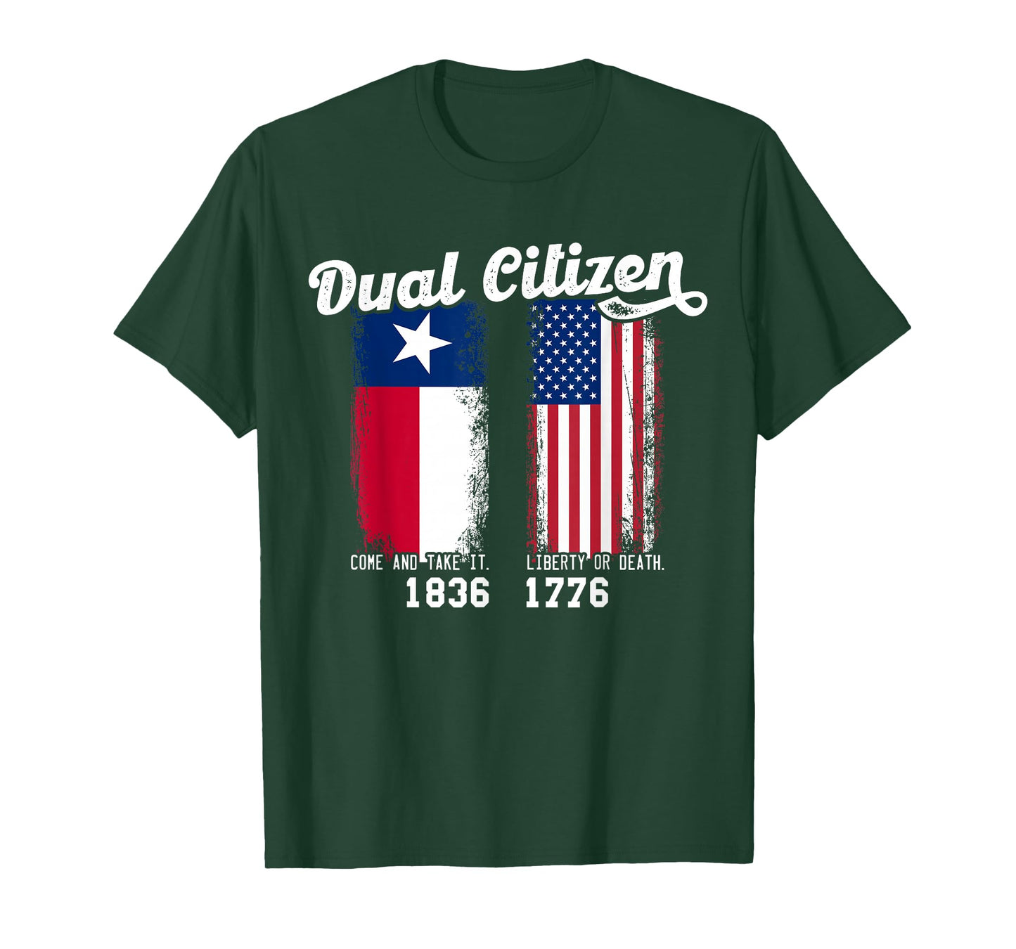 True Texan Dual Citizen Patriot Love Texas And America T-Shirt