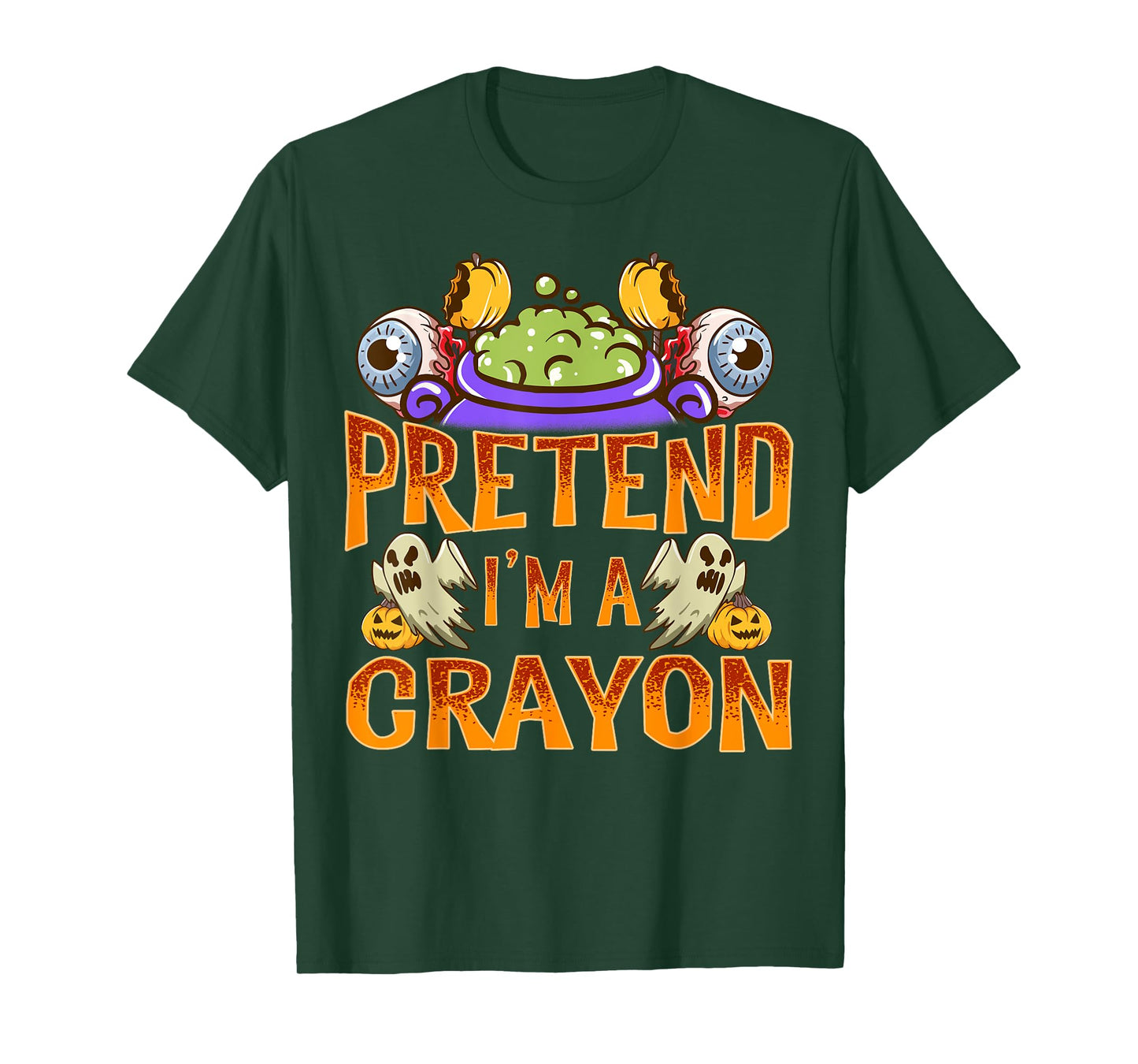 Pretend I'm A Crayon Shirt Costume Funny Halloween Party T-Shirt