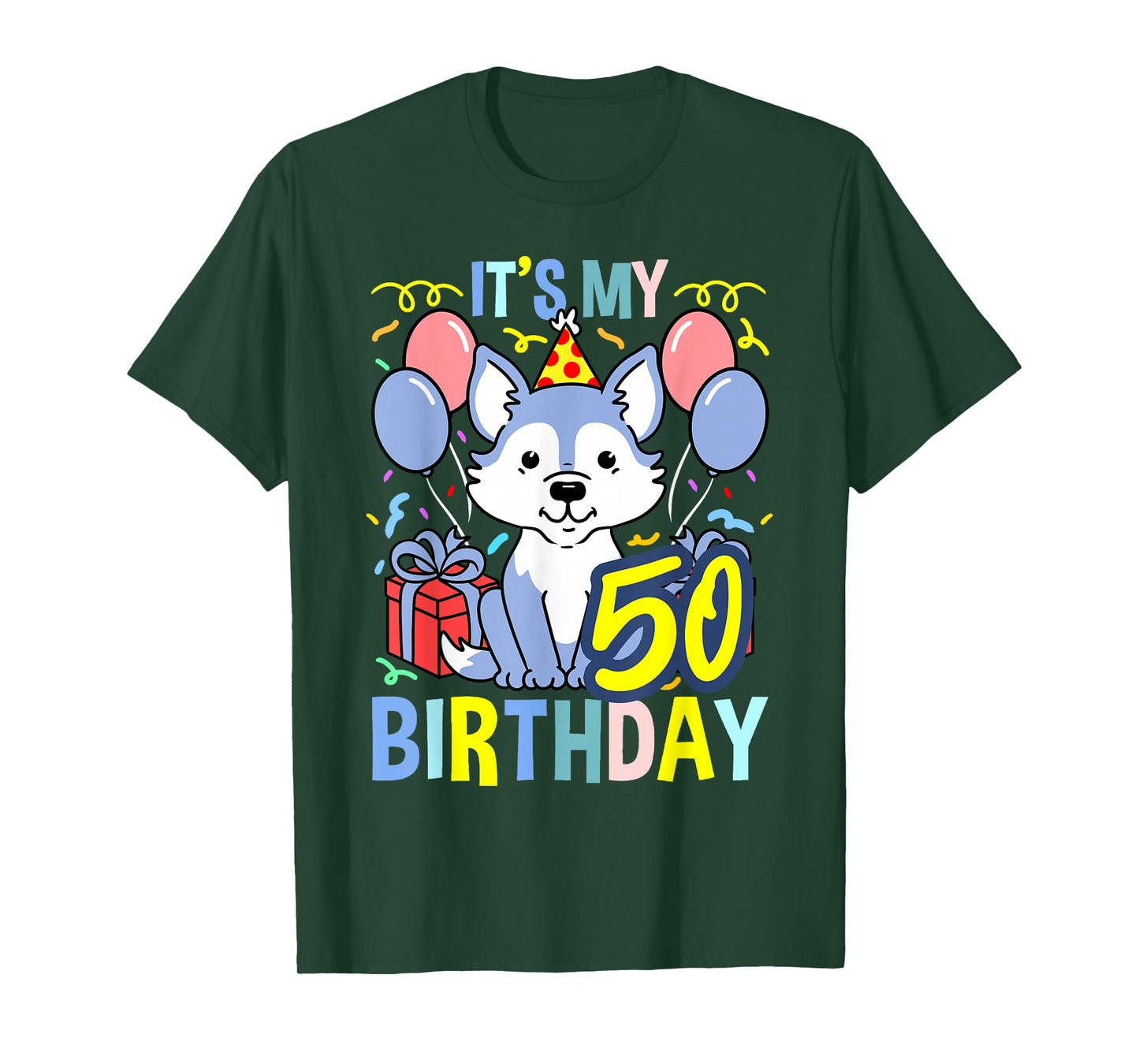 Its My 50th Birthday Wolf T-Shirt