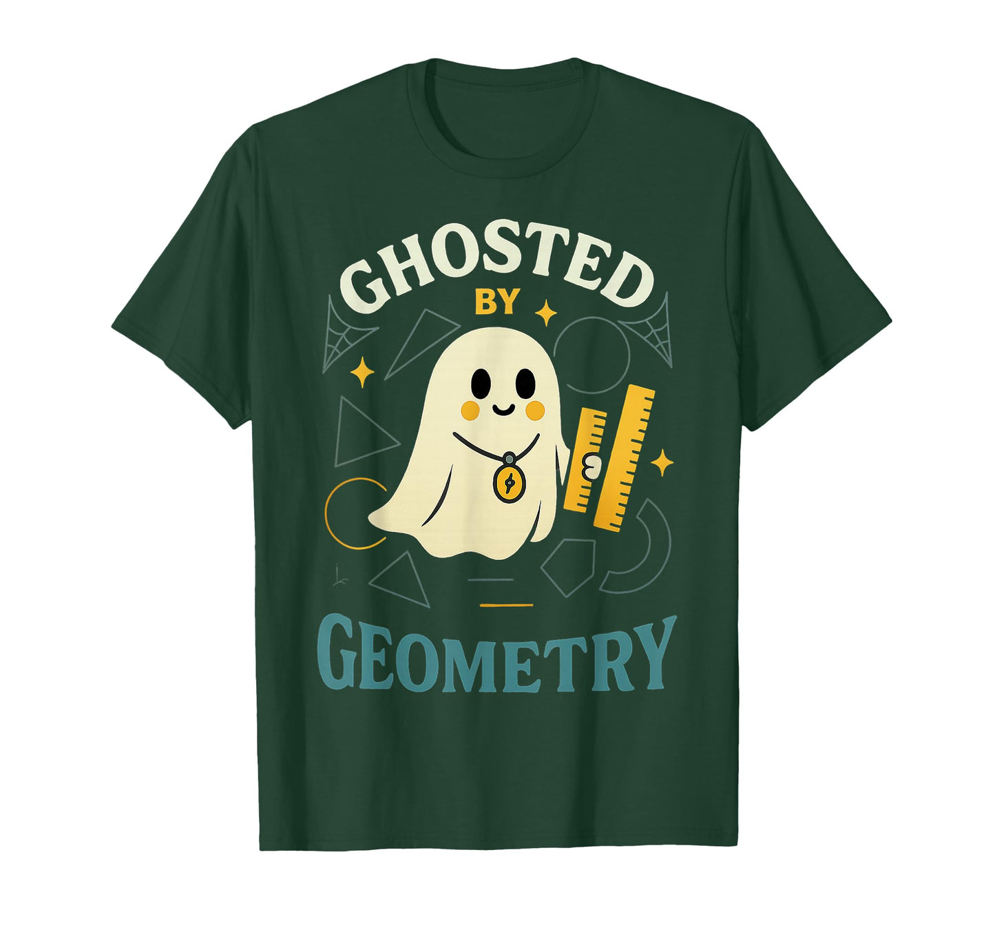 Ghosted by Geometry Cute Halloween Math Teacher Design T-Shirt