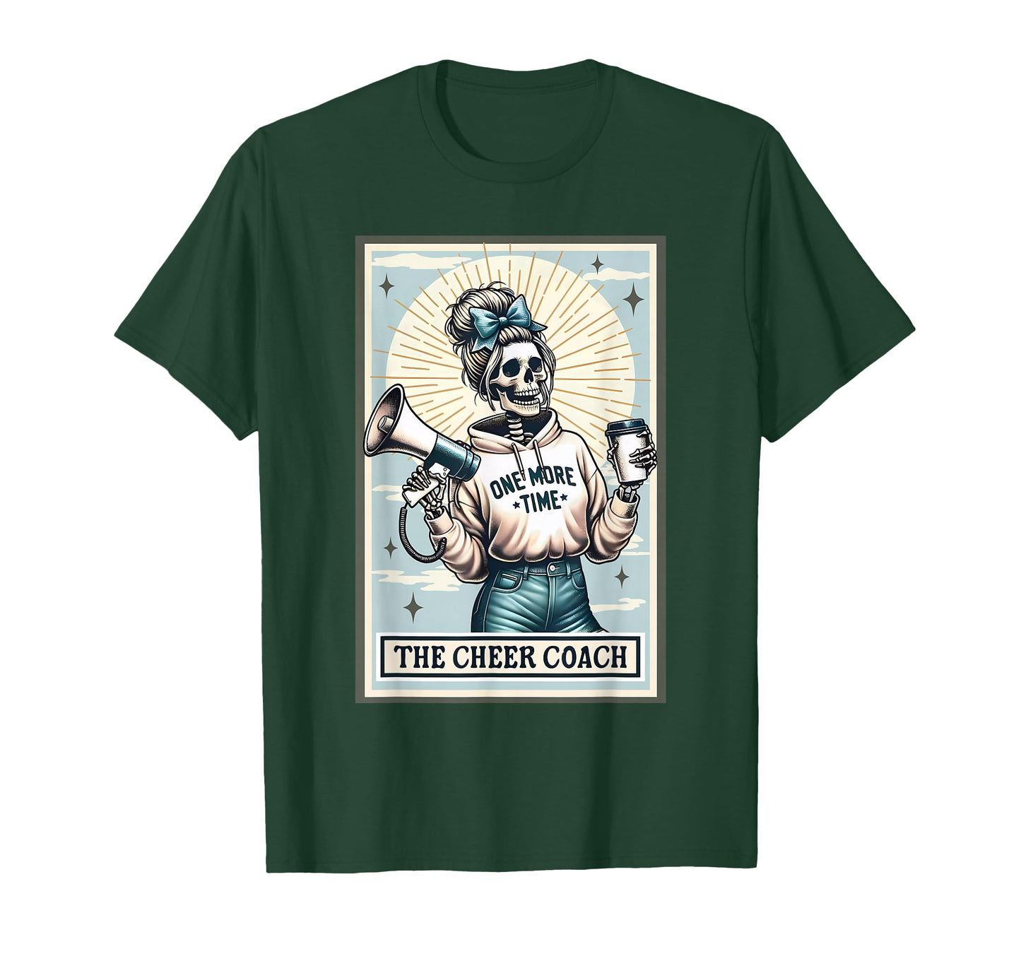 Vintage Funny The Cheer Coach Tarot Card Mama Mothers Day T-Shirt