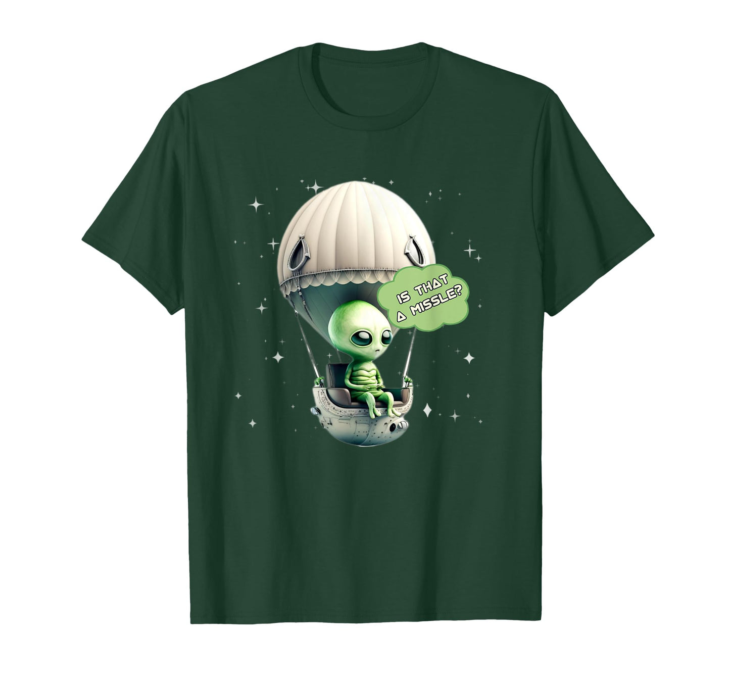 Funny Alien Balloon UFO Hot Air Balloon Alien Ship Lovers T-Shirt