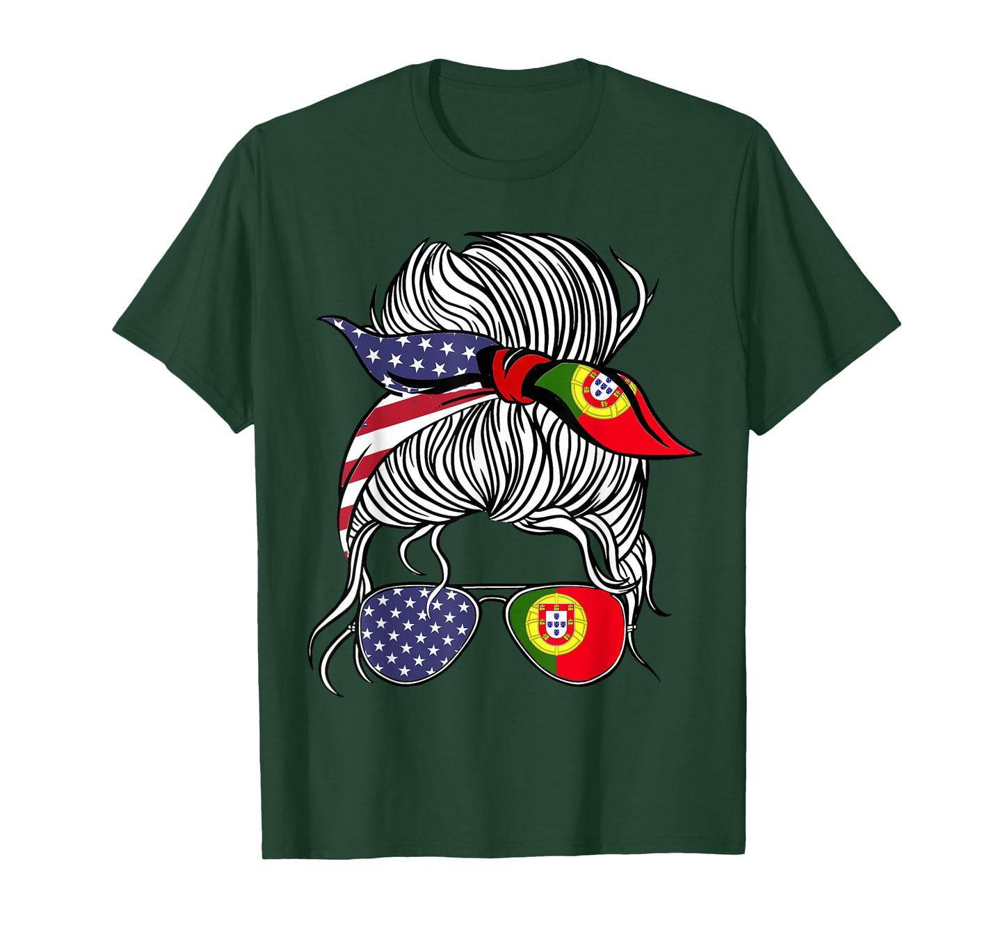 American Portuguese Patriot Flag Women Girl Portugal Grown T-Shirt