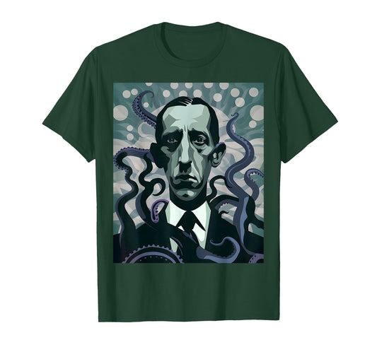 HP Lovecraft Inspired: Monster Tentacles in Black & White T-Shirt