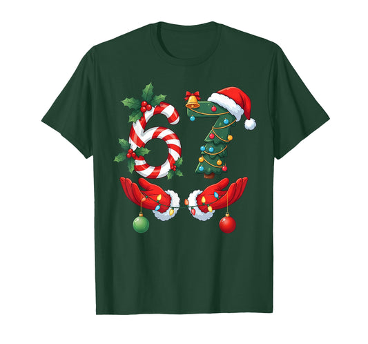 67 Meme Six Seven Christmas Pajamas for Women Men Kids Teen T-Shirt