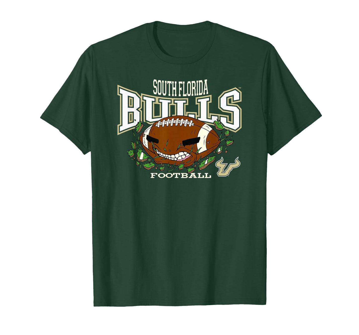 South Florida Bulls Football Bite Green Officially Licensed T-Shirt