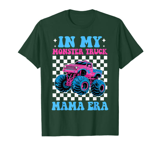 Groovy In My Monster Truck Mama Era Monster Truck Mom T-Shirt