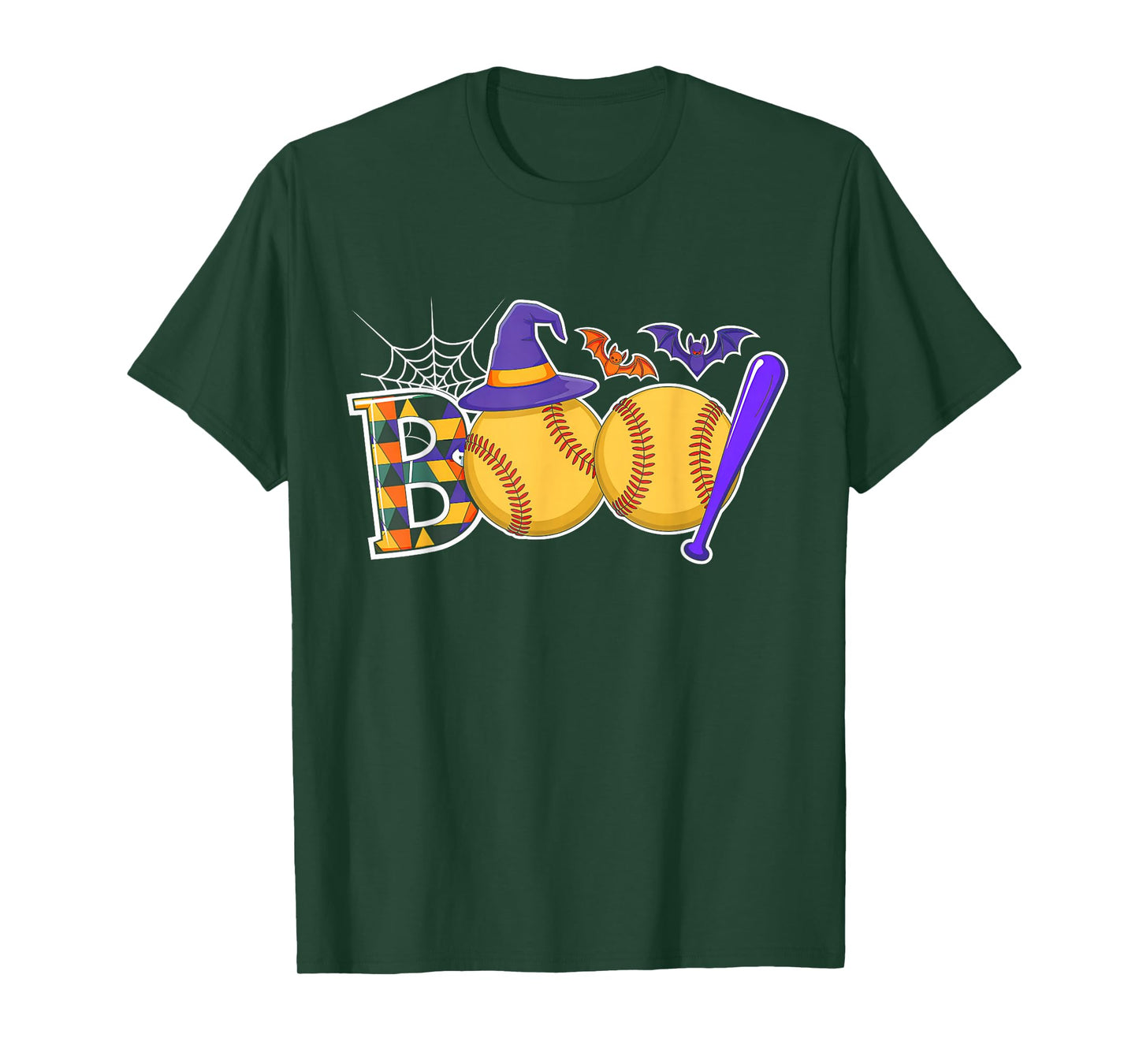 Softball Boo Creepy Halloween Costume Pumpkin Softball Lover T-Shirt