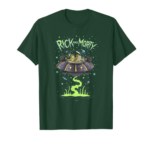 Rick and Morty Space Cruiser Launch Poster T-Shirt