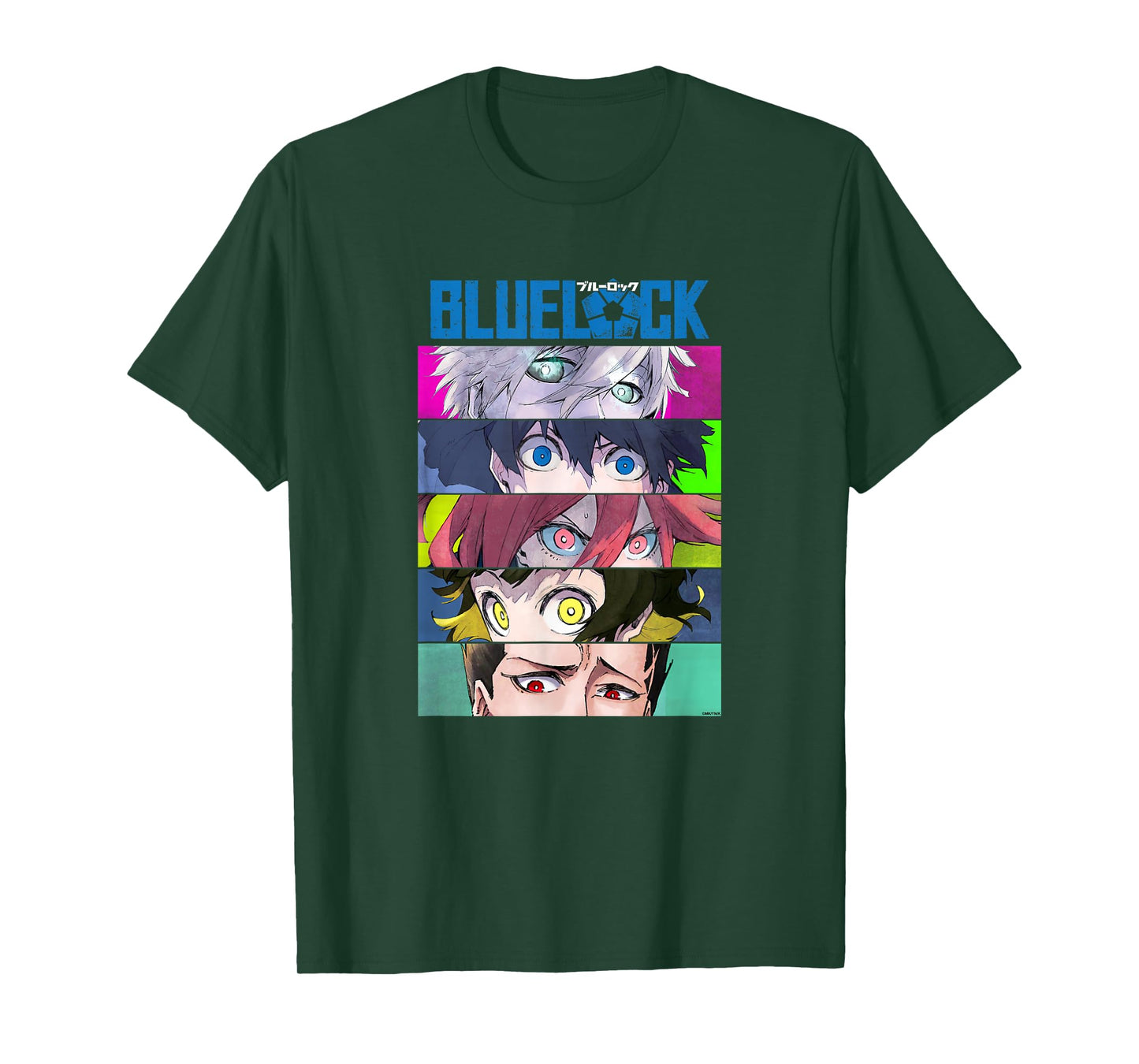 Blue Lock Main Characters Eyes Split Colorful Chest Portrait T-Shirt