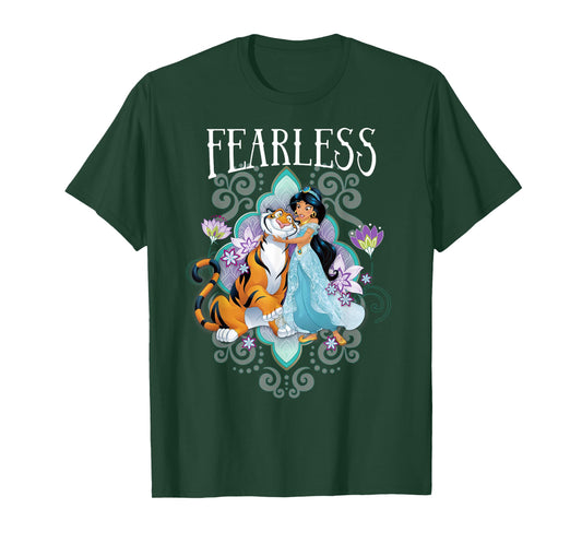 Disney Aladdin Jasmine and Rajah Fearless Mandala Portrait T-Shirt