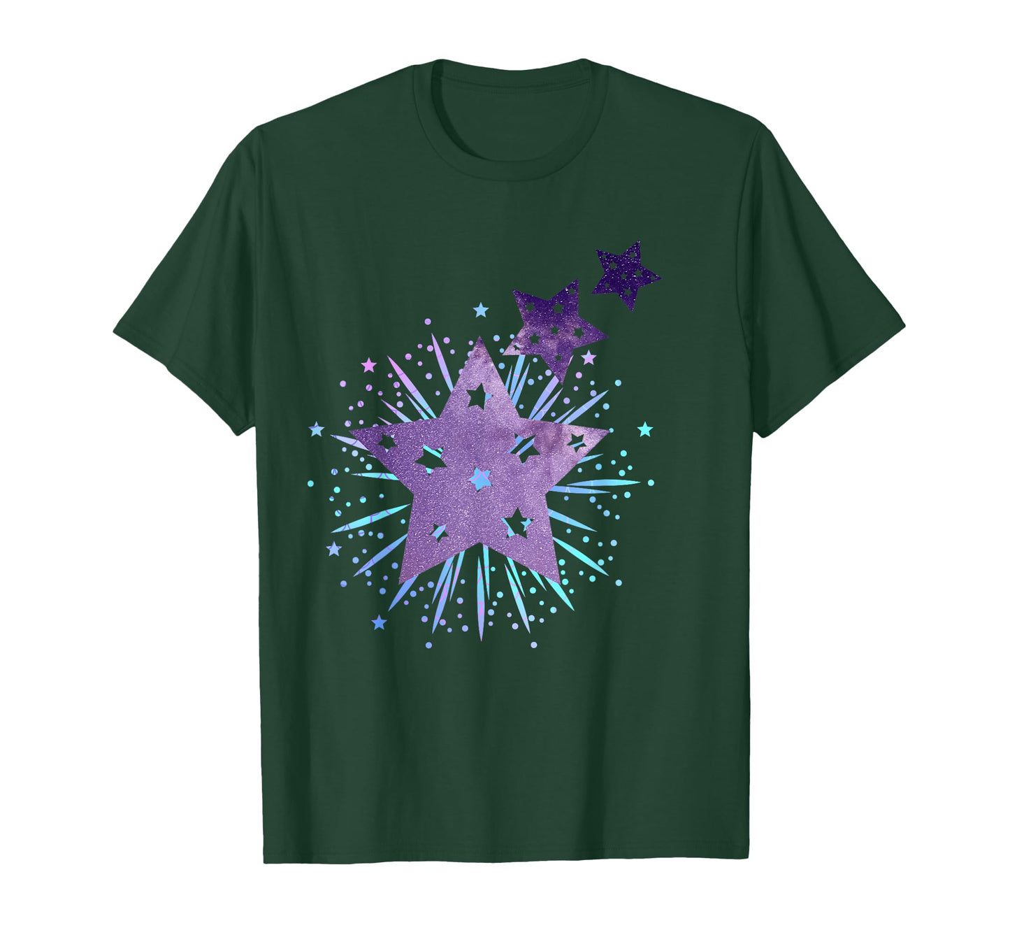 Purple Starburst Shooting Star T-Shirt