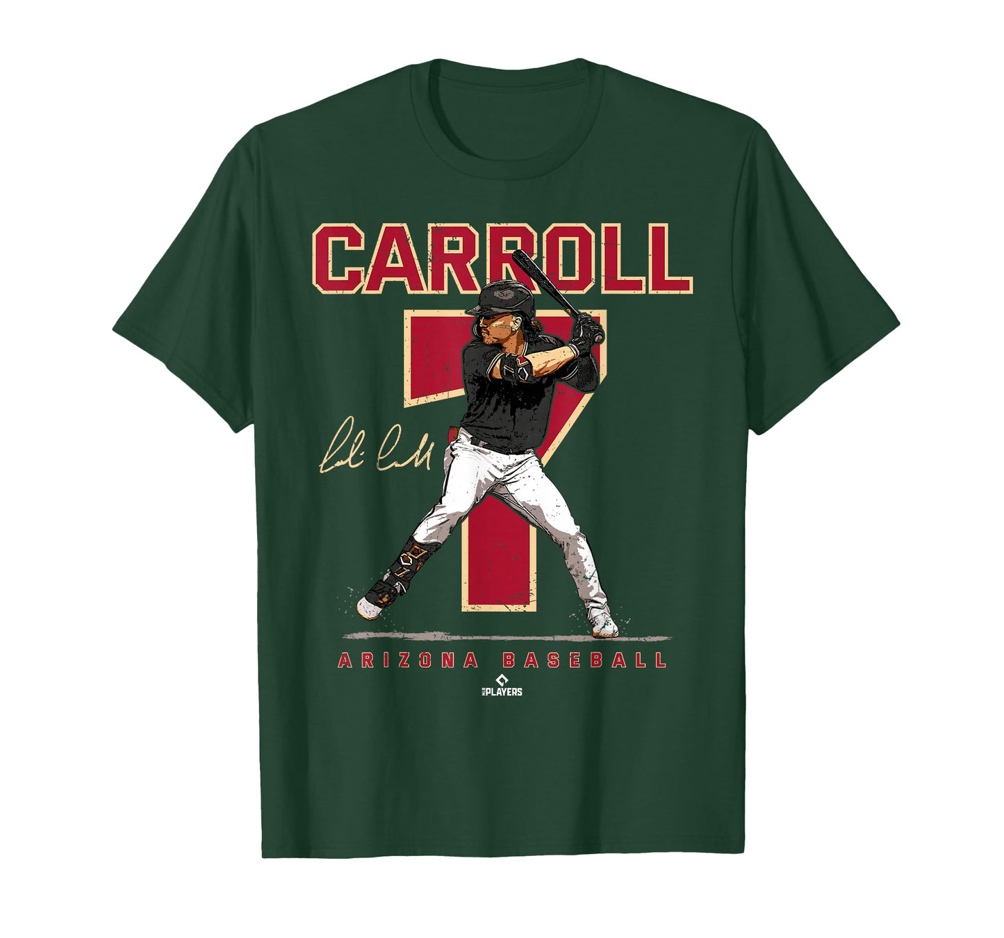 Number and Portrait Corbin Carroll Arizona T-Shirt