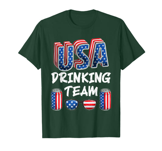 USA Drinking Team America Party US Patriots Party fan T-Shirt