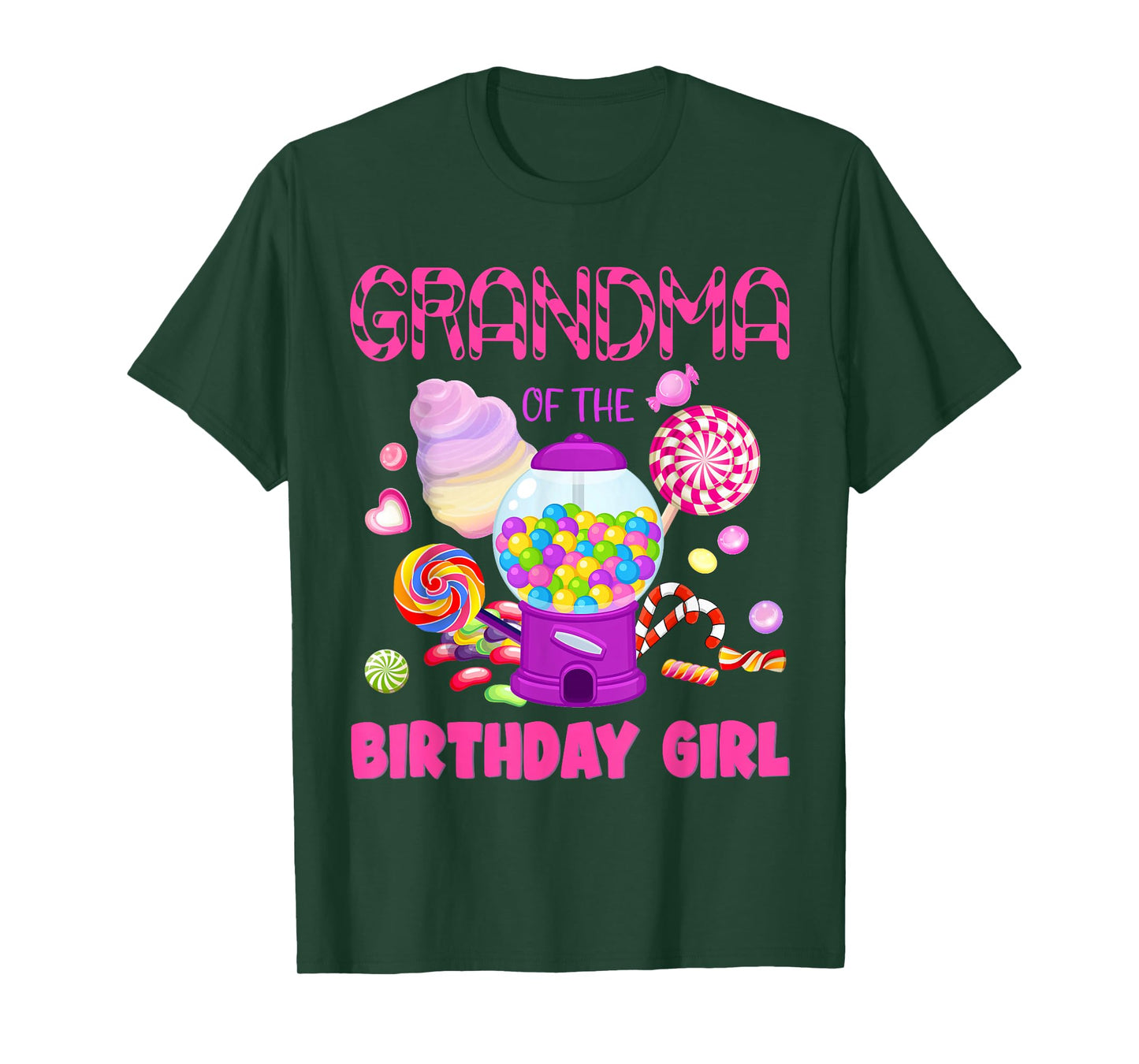 Grandma Of The Birthday Gifts Girl Candyland Candy Birthday T-Shirt