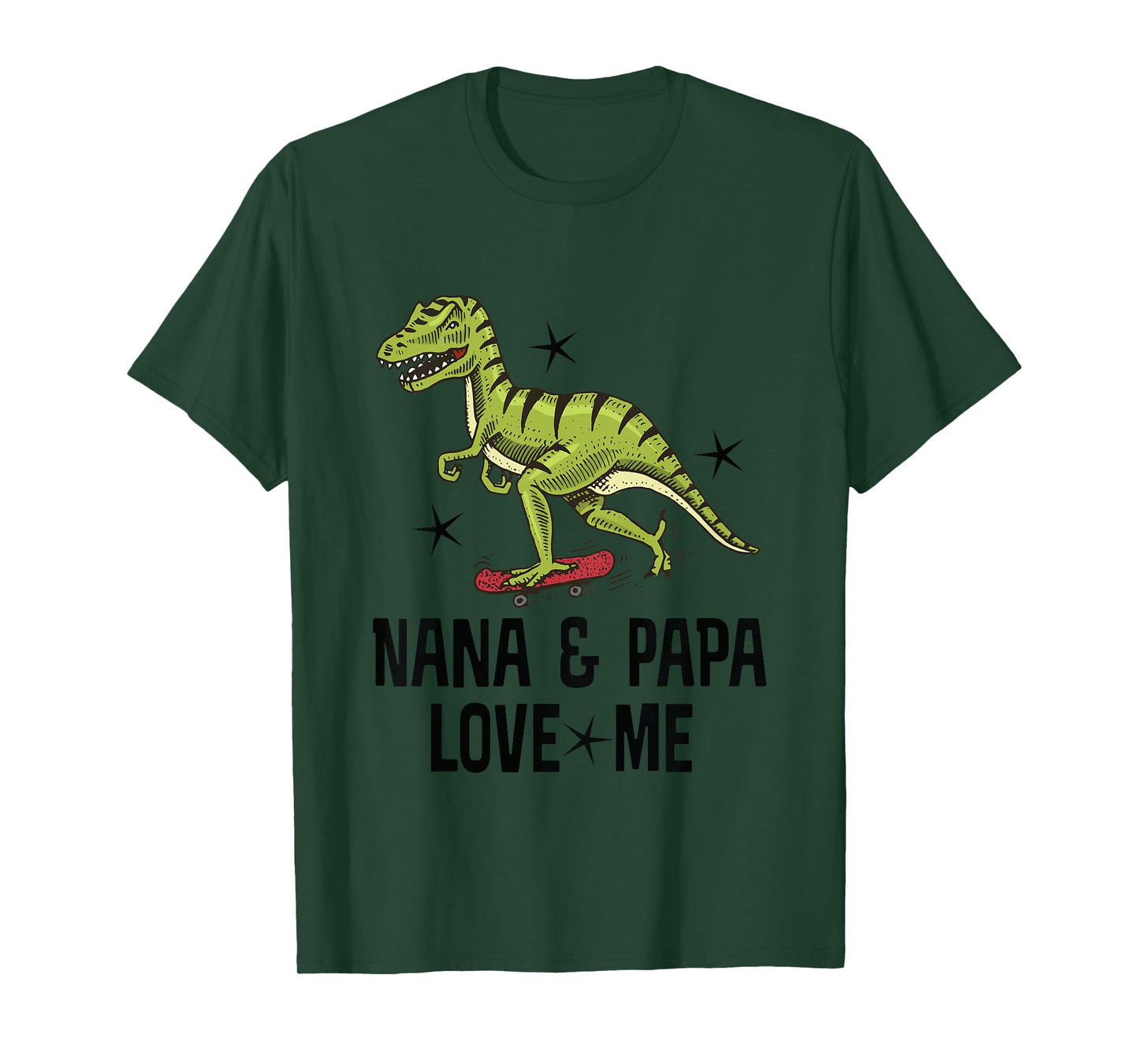 Nana and Papa Love Me Grandson Dinosaur T-Shirt