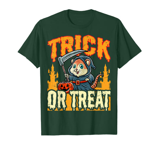 Hamster Boo Grim Reaper Trick Or Treat Halloween Costume T-Shirt