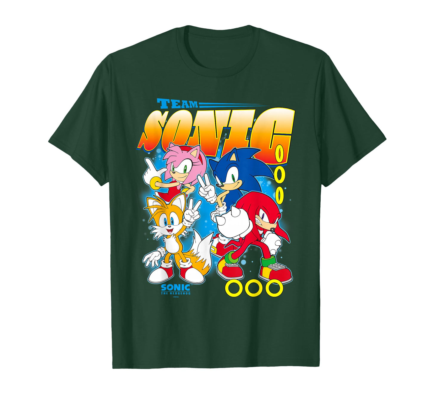 Sonic The Hedgehog Team Sonic Amy Tails & Knuckles T-Shirt