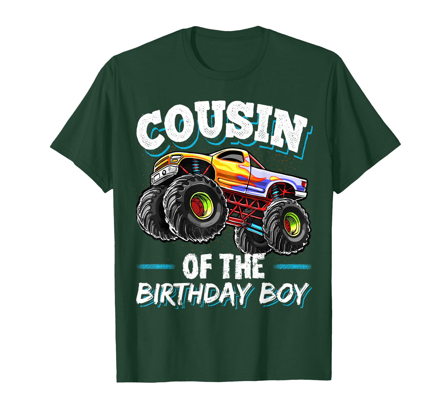 Cousin of the Birthday Boy Monster Truck Birthday Party T-Shirt