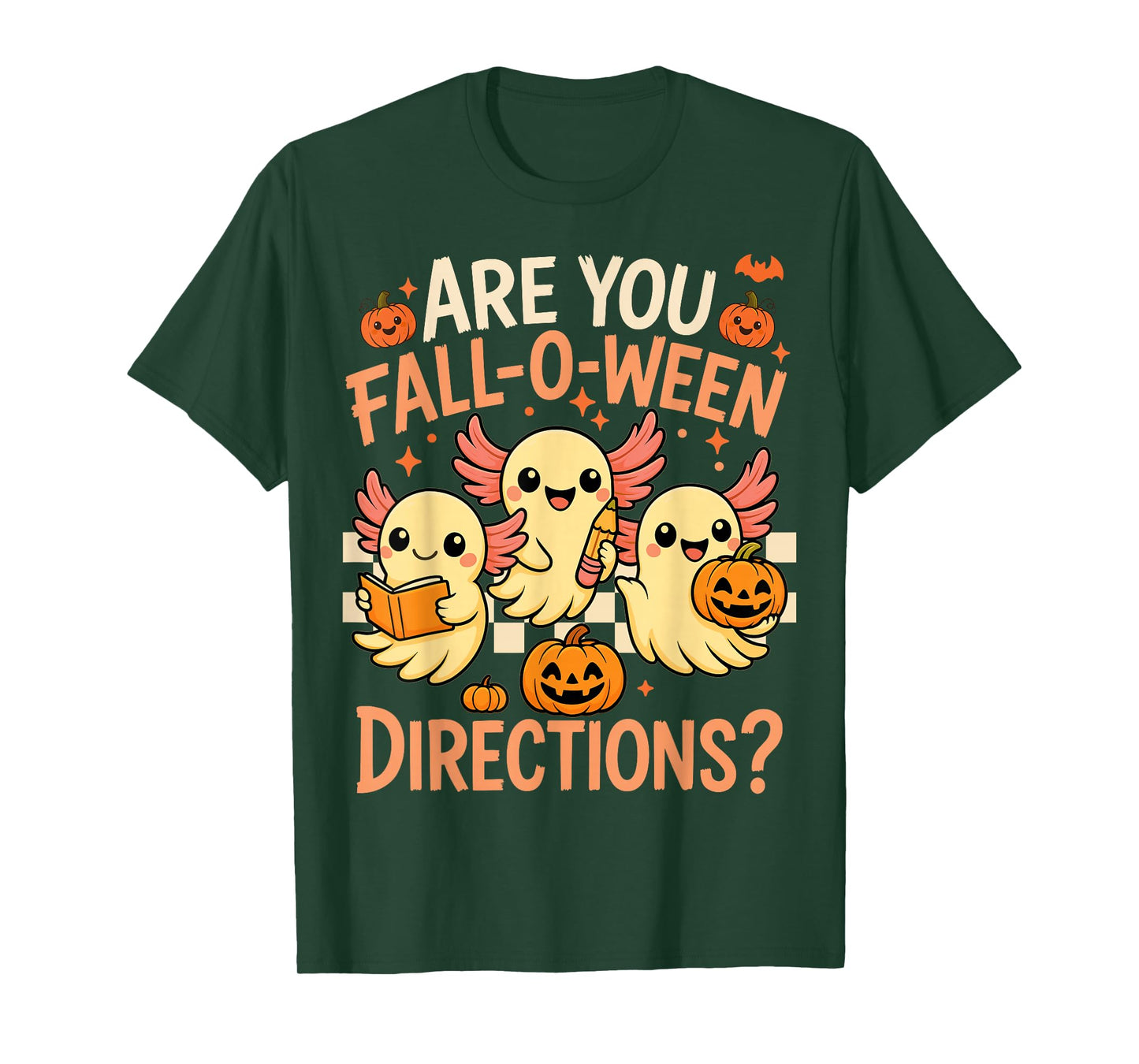 Axolotl are You Fall O Ween Directions Teacher Halloween T-Shirt