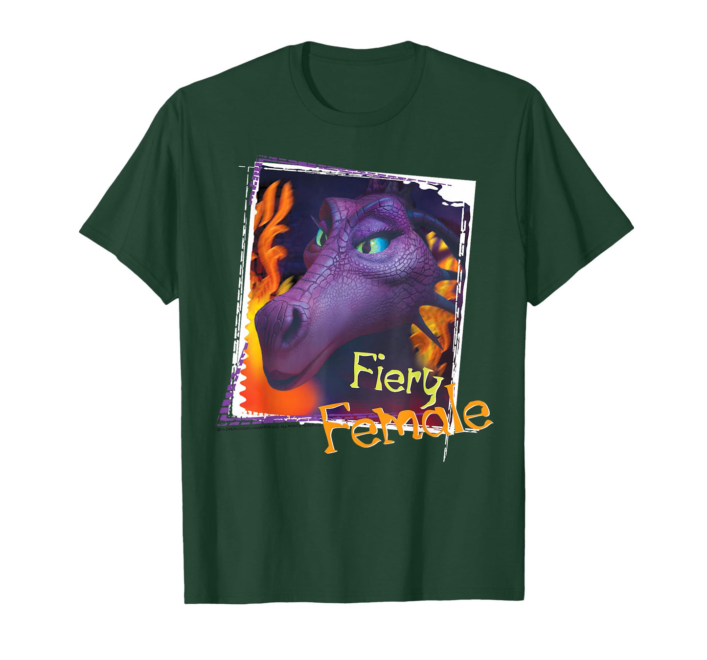 Shrek Dragon Fiery Female Photo Portrait T-Shirt