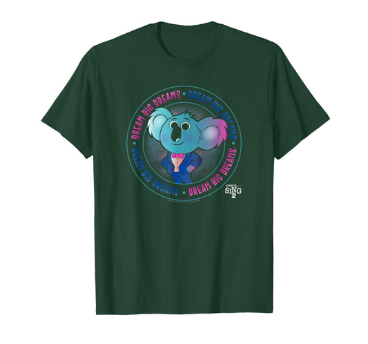 Sing 2 Buster Moon Dream Big Dreams Circle Badge T-Shirt