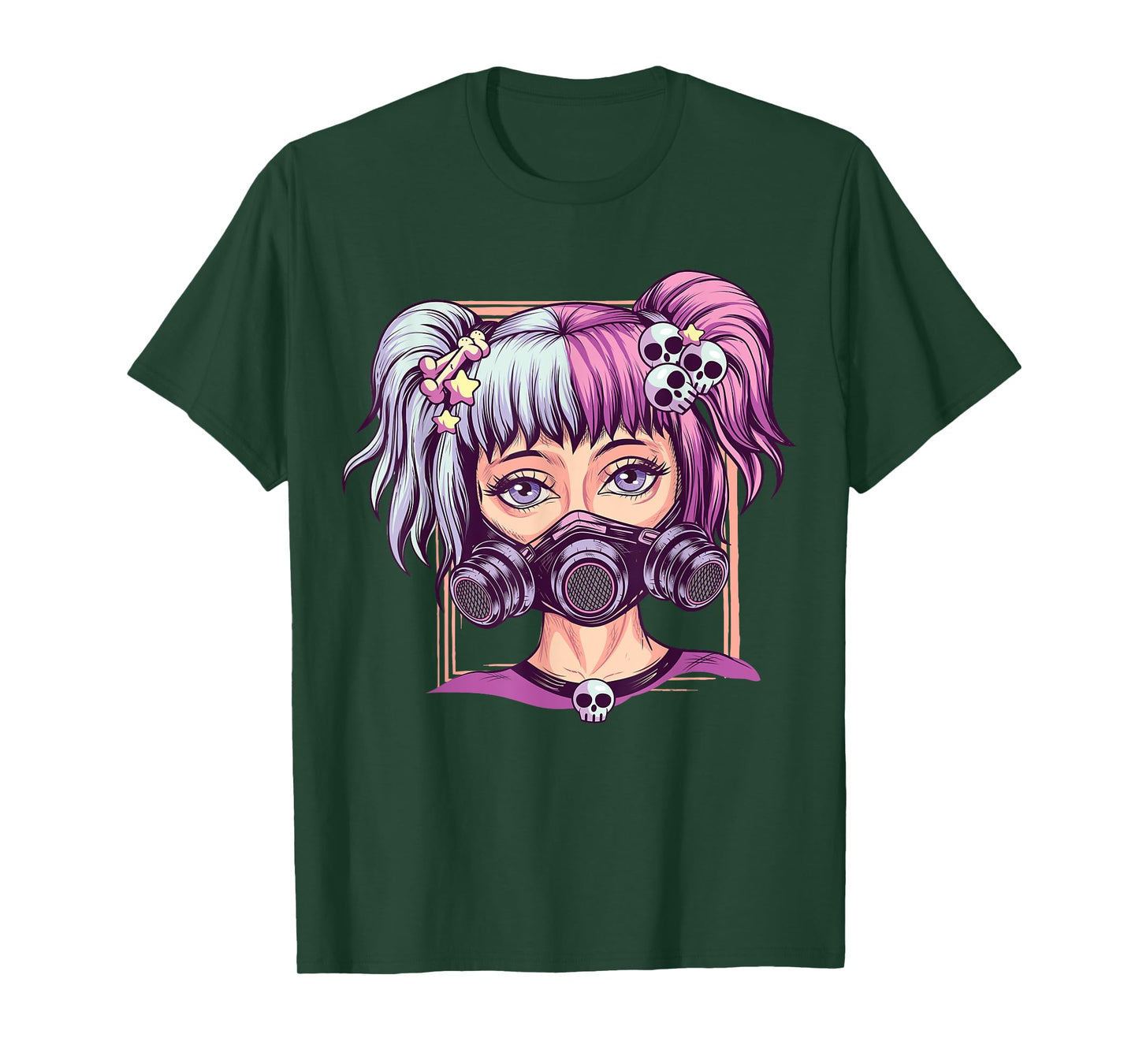 Steampunk Pastel Goth Girl Creepy Anime Cyber Punk Nu Goth T-Shirt