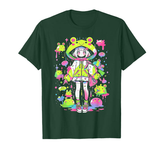 Kawaii Chibi Frog Girl | Decora Kei Anime Manga Harajuku T-Shirt