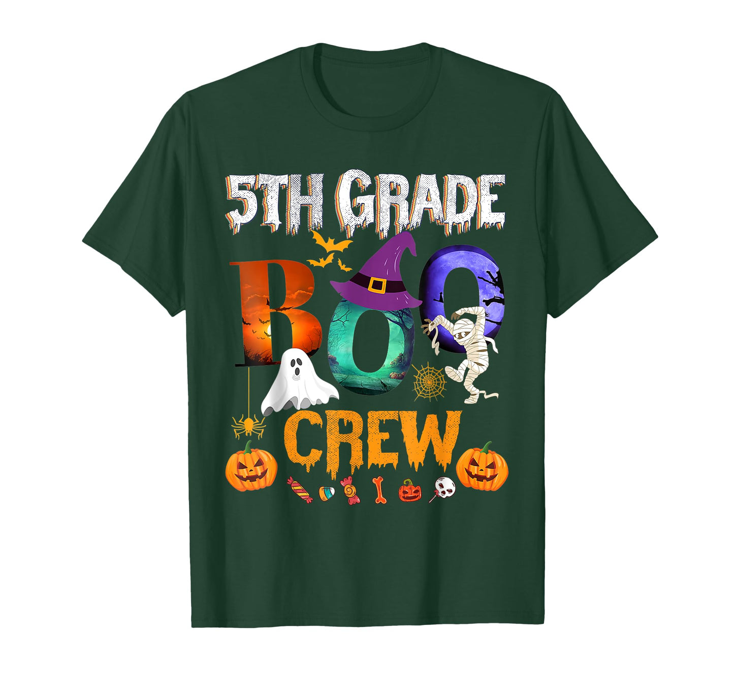 5th Grade Boo Crew Teacher Student Funny Halloween Costume T-Shirt for Men Women Kids