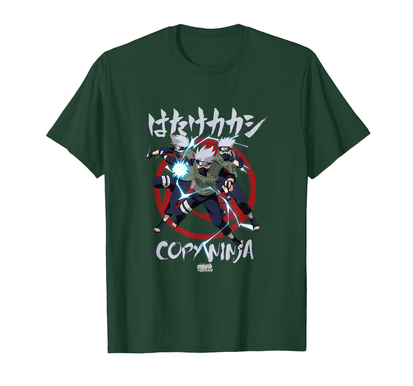 Naruto Shippuden Kakashi Copy Ninja Lightning Anime T-Shirt
