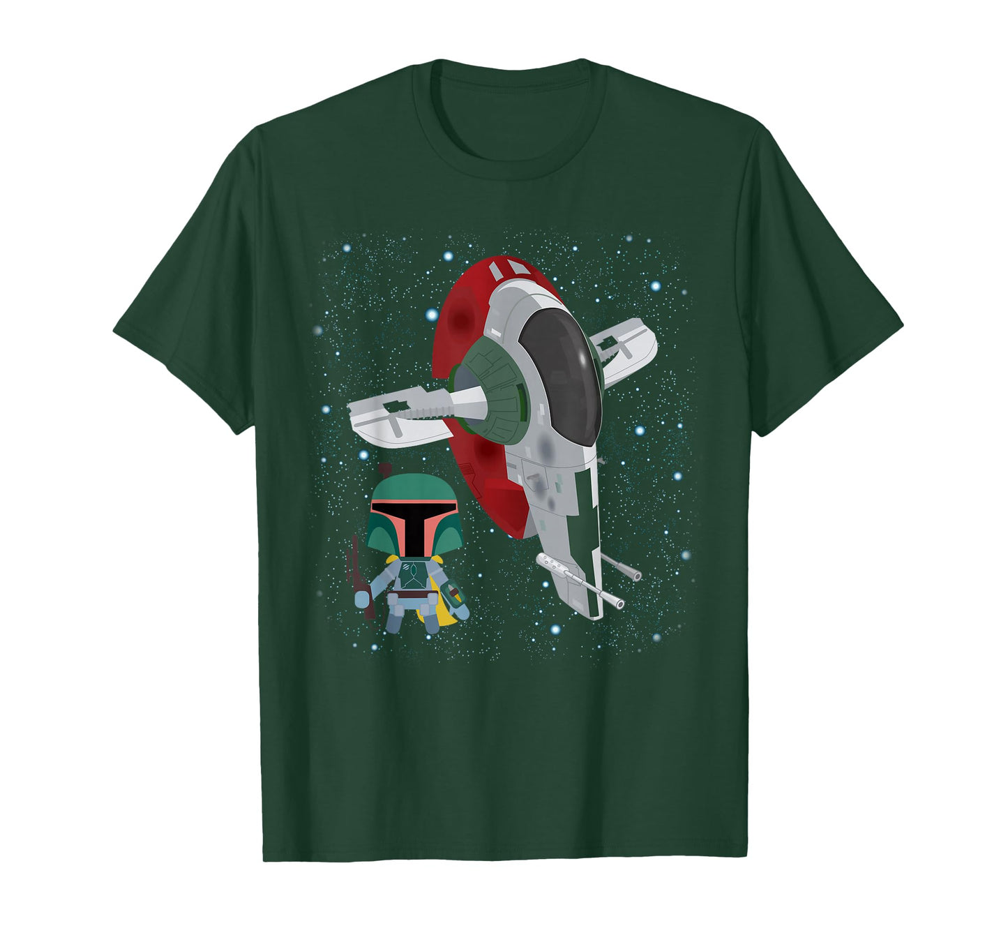 Star Wars Boba Fett Slave-1 Ship Cute Kawaii Graphic T-Shirt T-Shirt