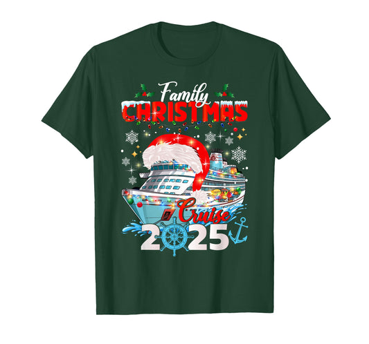 Family Christmas Cruise 2025 Winter Cruising Matching T-Shirt